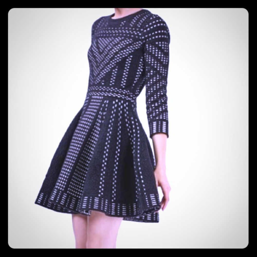 Topshop fit n flare geometric dress